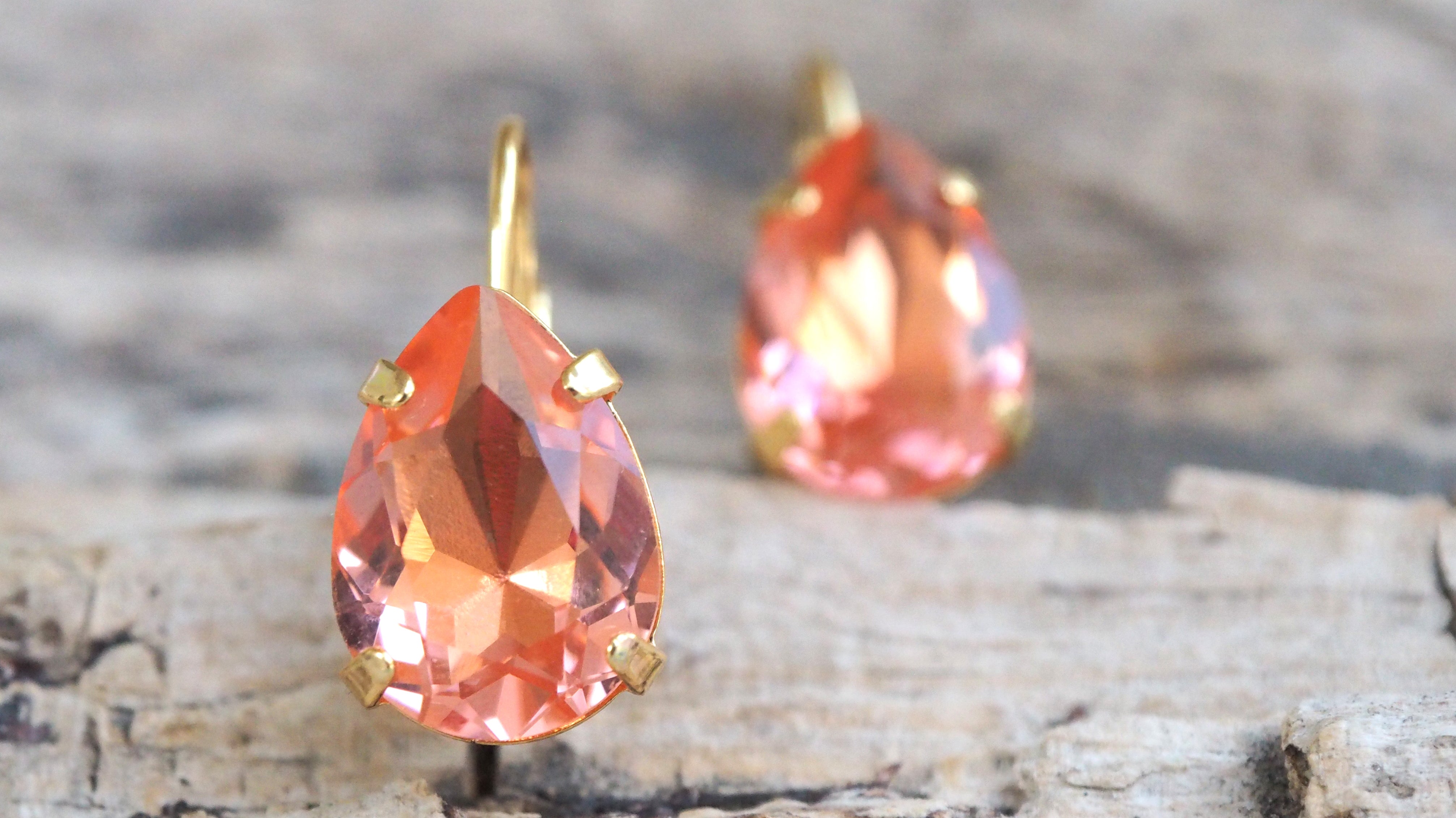 oorbellen perzik druppels