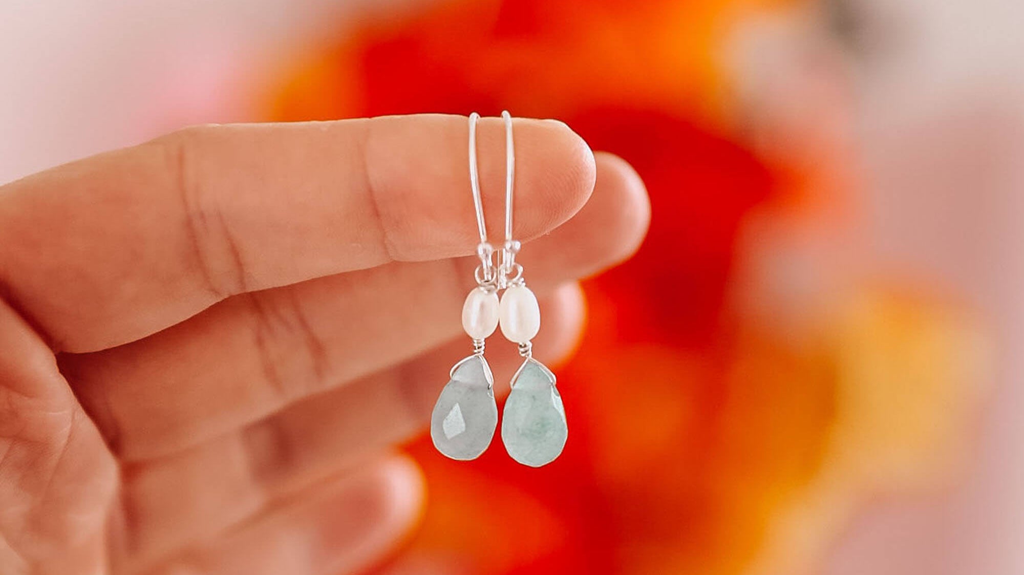 handgemaakte oorbellen aventurijn