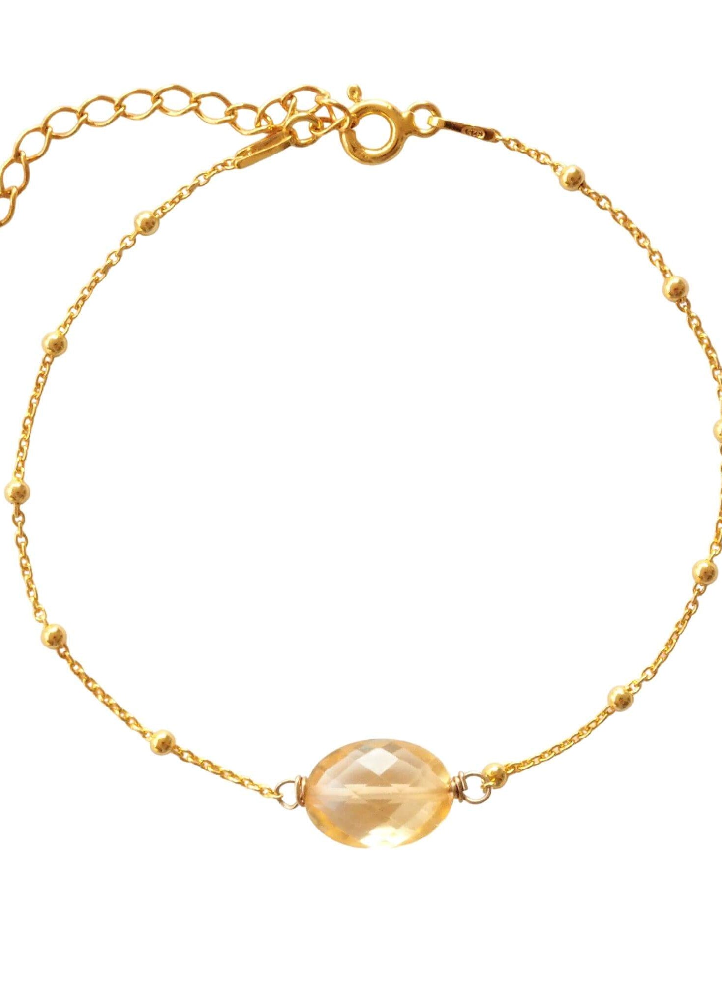 Handgemaakte armband met citrien