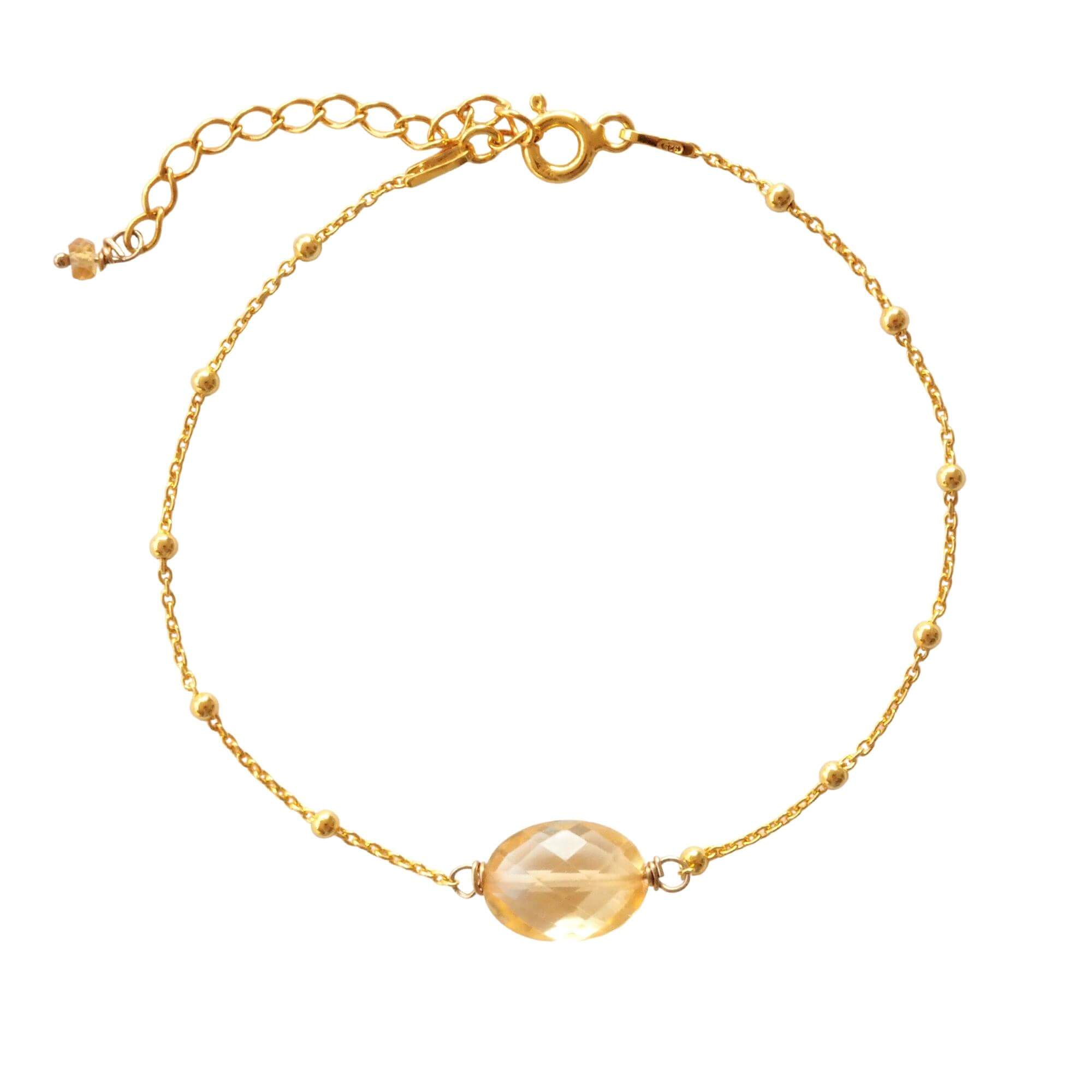 Handgemaakte armband met citrien