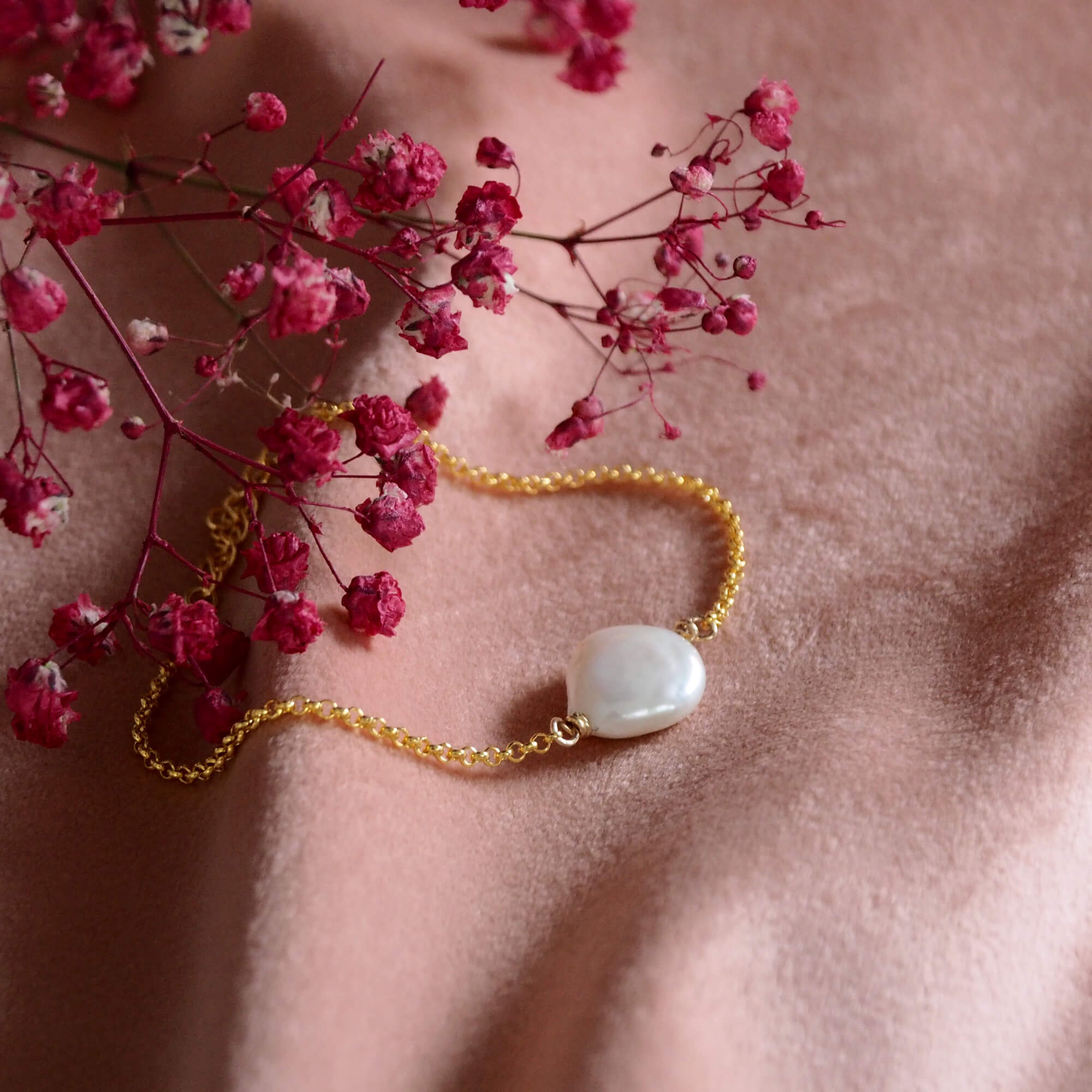 Handgemaakte Zoetwaterparel Armband armband - Jewels with Flair