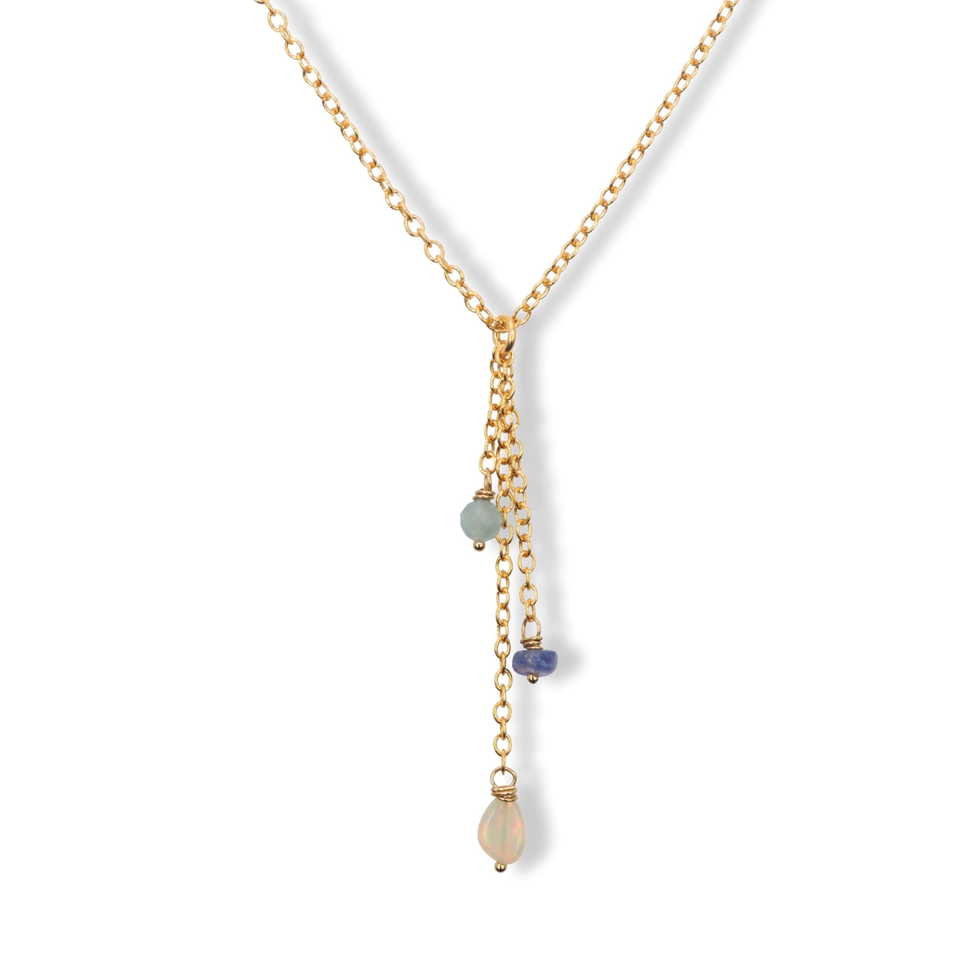 Geboortesteen ketting met keuze uit de geboortestenen in gold filled of sterling zilver