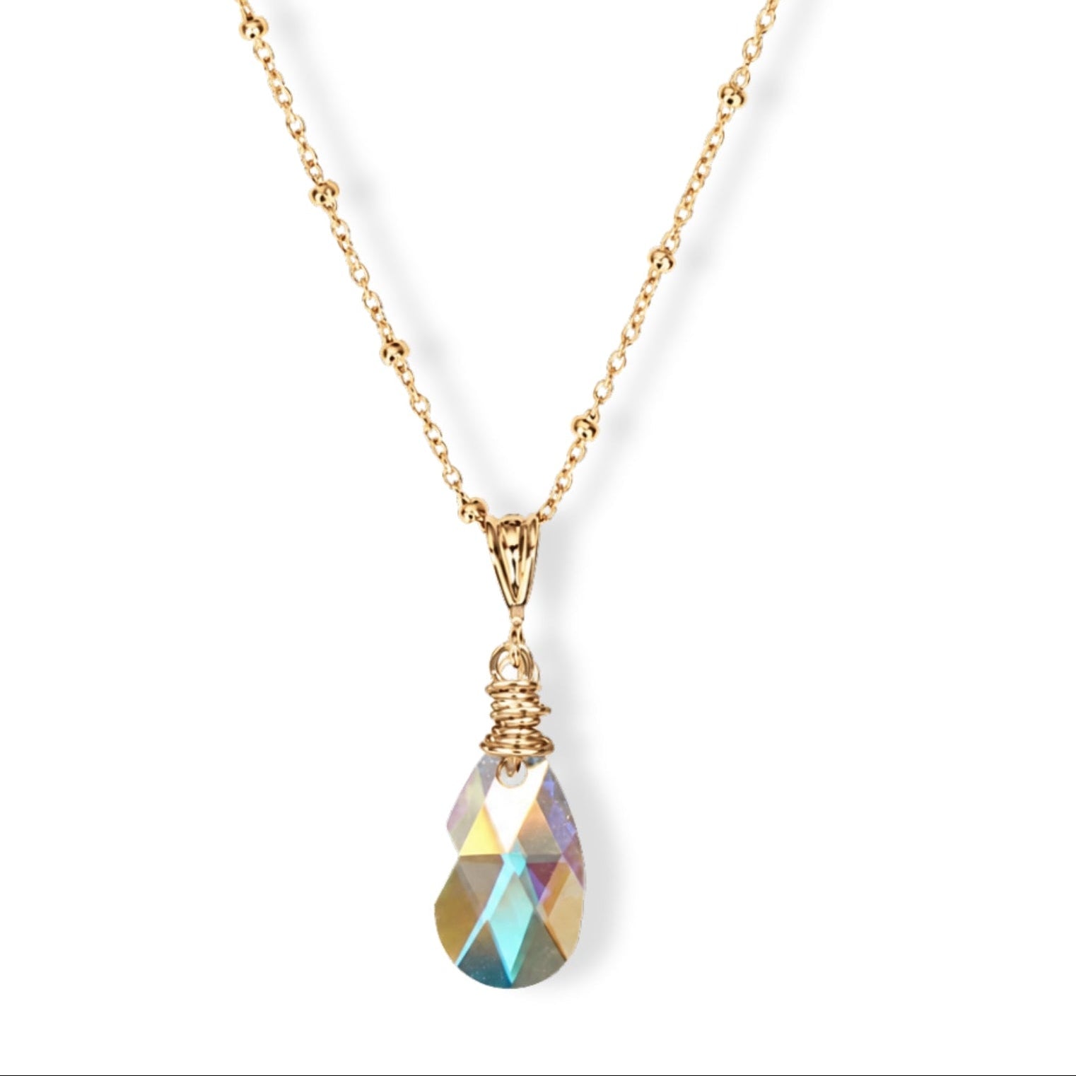 Halsketting Swarovski druppel