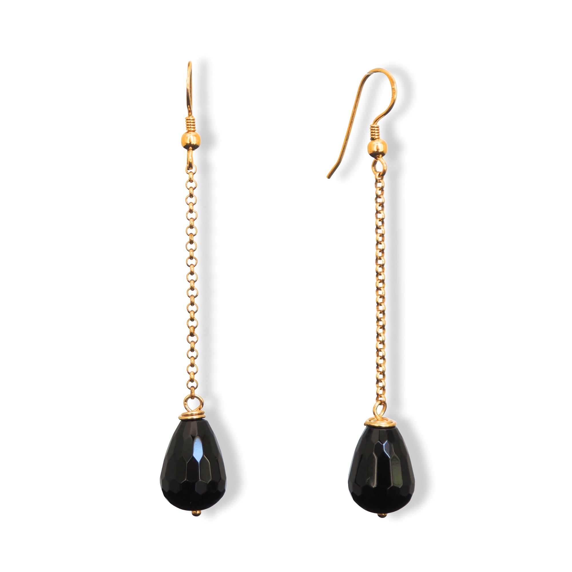 Maxima oorbellen met edelsteen onyx