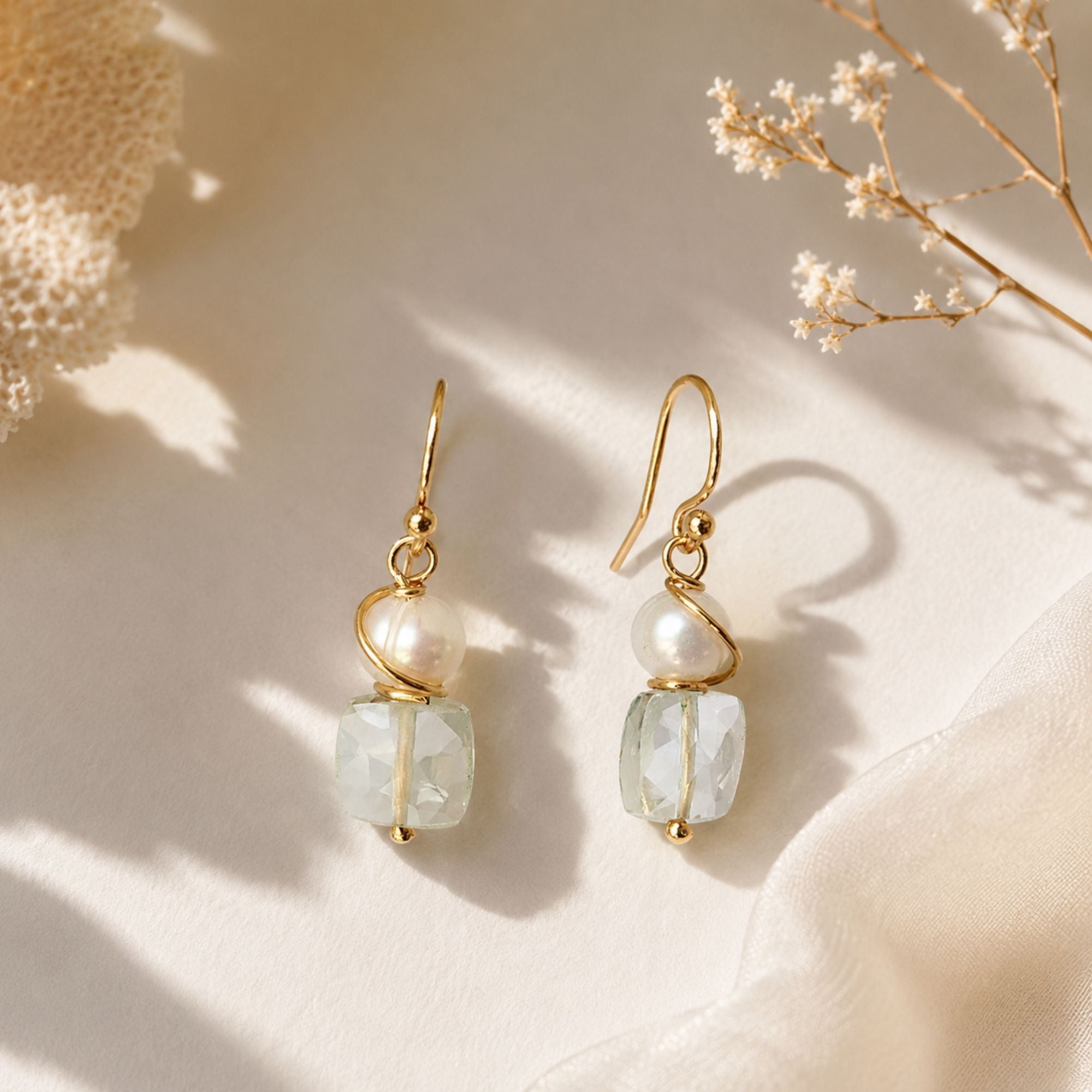 Oorbellen groene amethist van Jewels with Flair