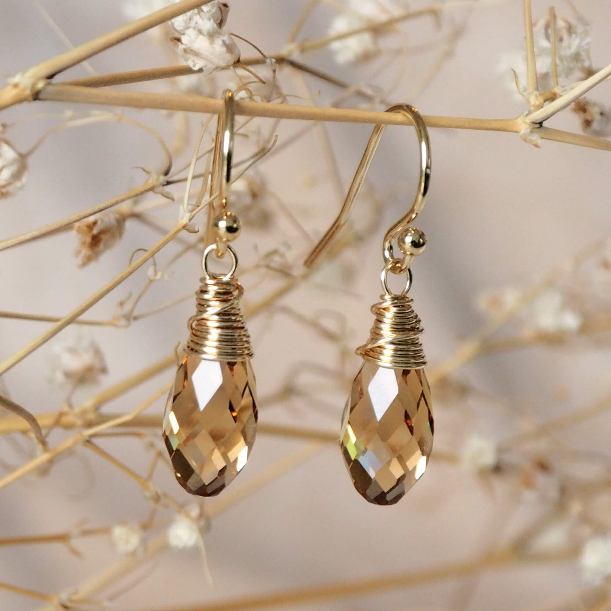 Verfijnde Korte Oorbellen met Fonkelende Swarovski Kristallen Oorbellen - Jewels with Flair