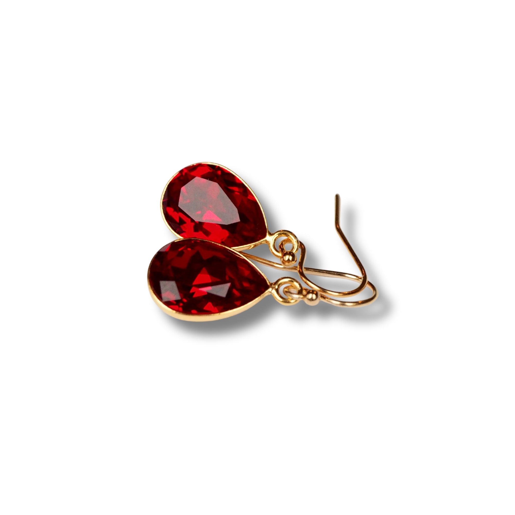 Oorbellen Swarovski druppels siam rood - Jewels with Flair