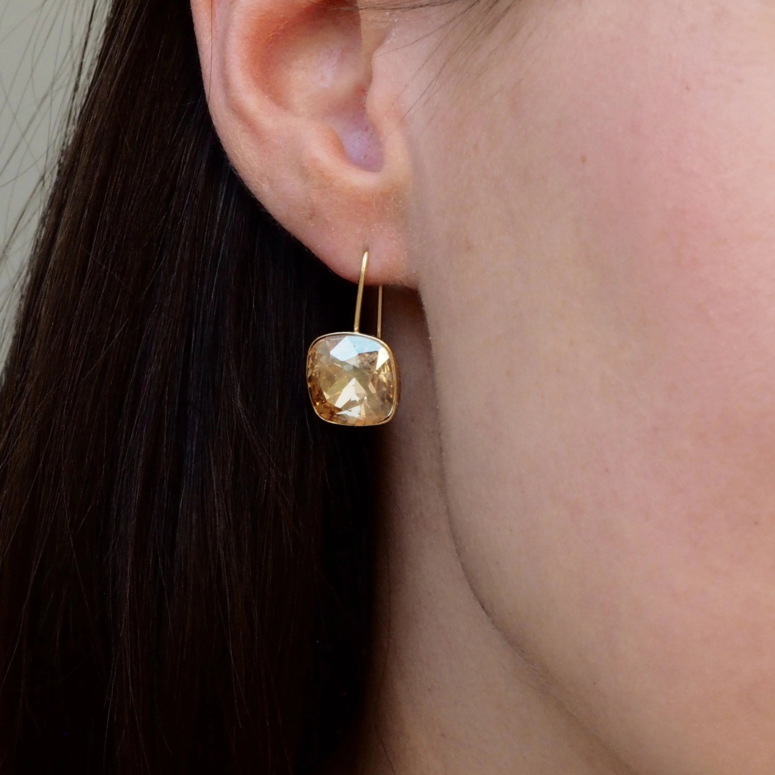 Oorbellen Swarovski champagne