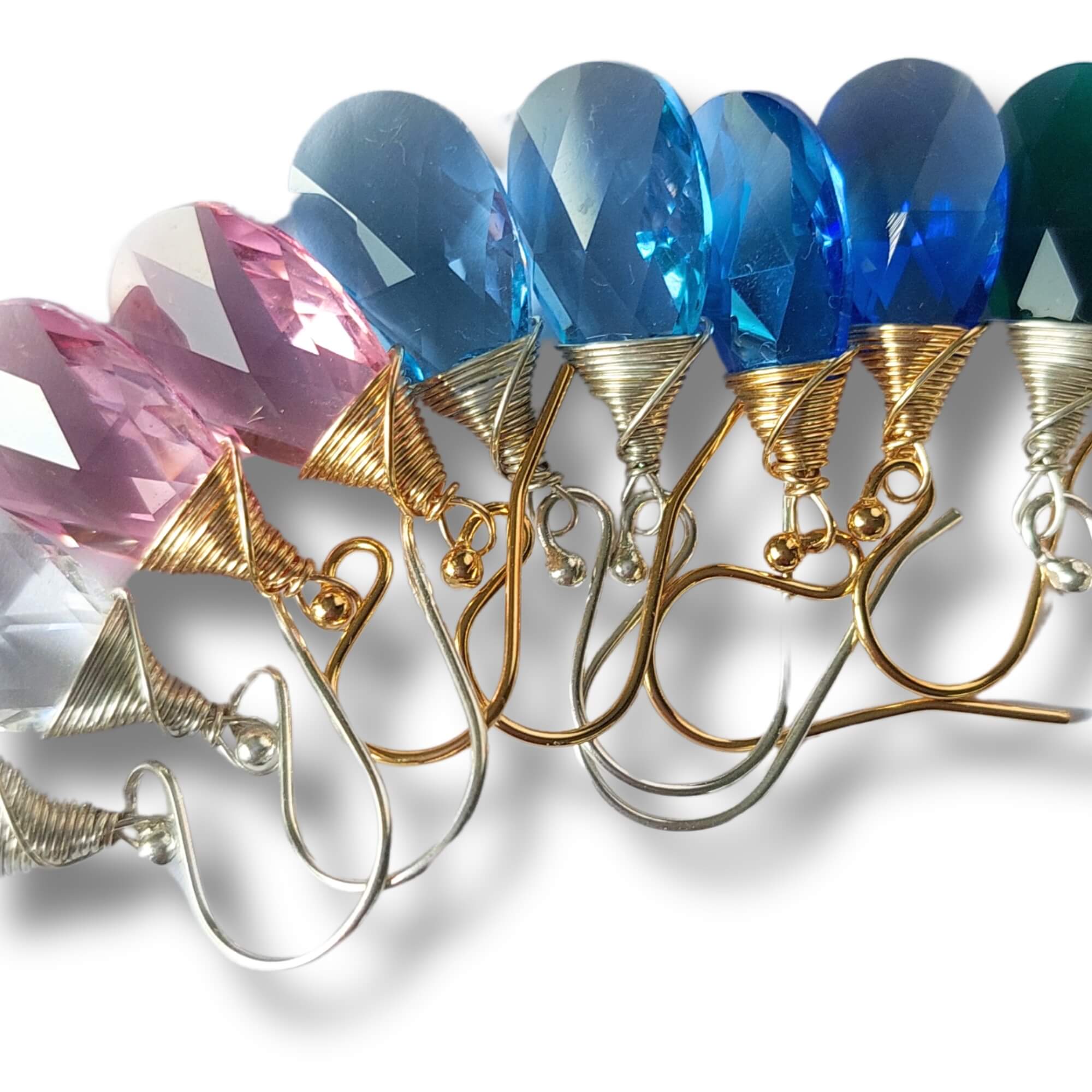 Schitterende oorbellen glaskristal druppels - emerald groen Oorbellen - Jewels with Flair