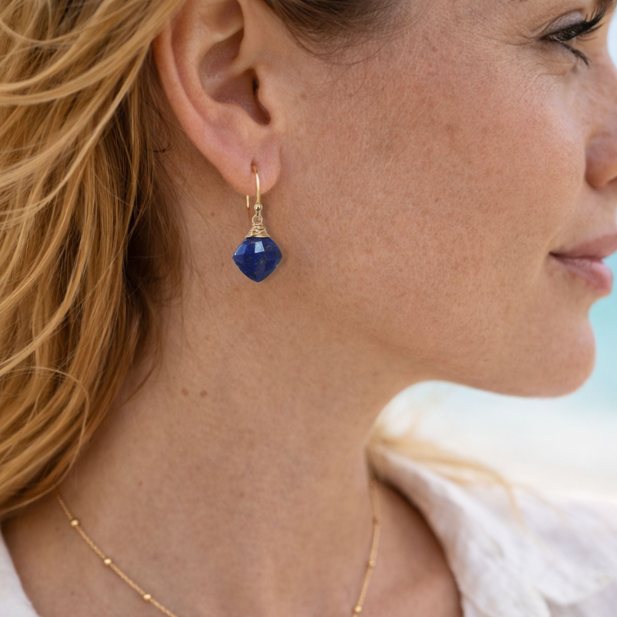 Oorbellen edelsteen lapis lazuli Oorbellen - Jewels with Flair