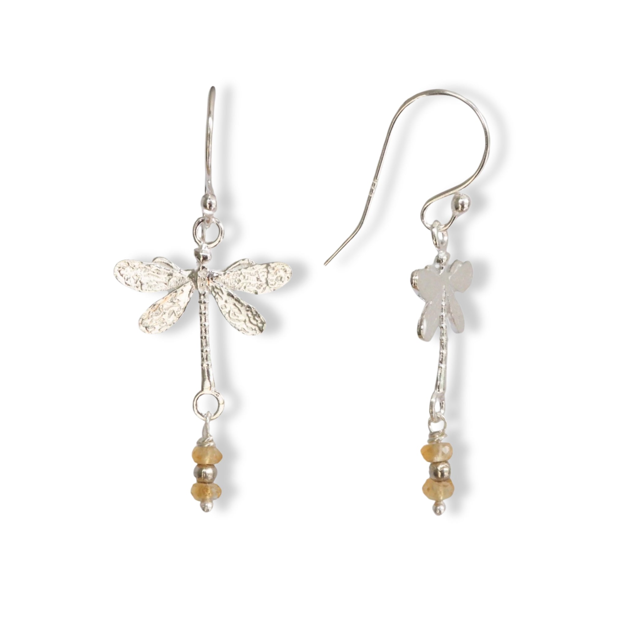 oorbellen met libellen in zilver