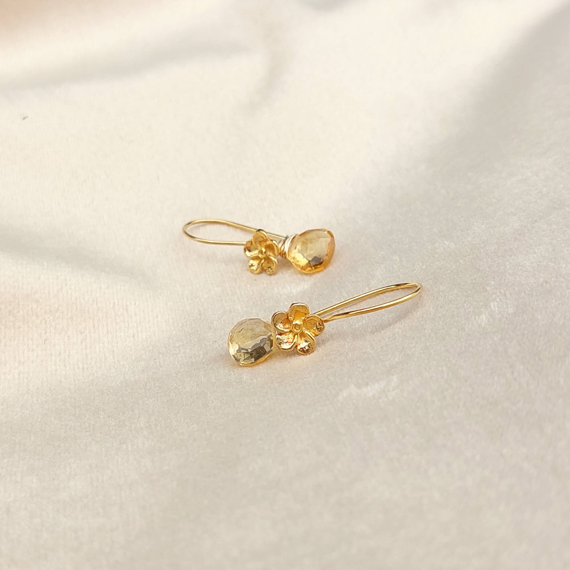 Bloemoorbellen citrien - Jewels with Flair