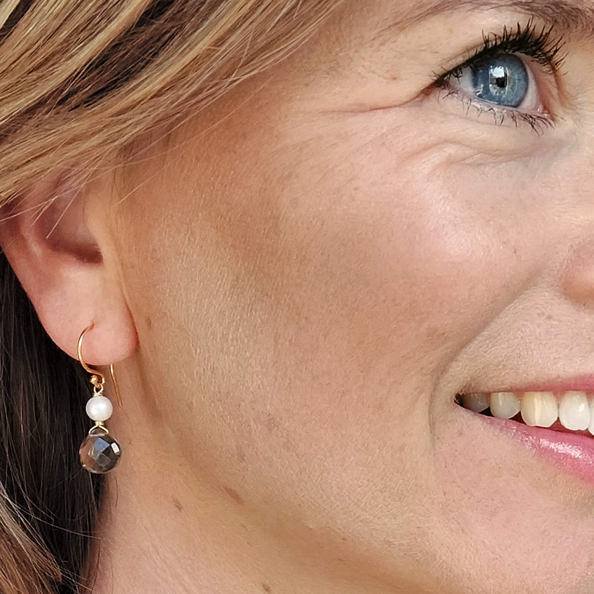 Handgemaakte oorbellen met edelsteen rookkwarts Oorbellen - Jewels with Flair