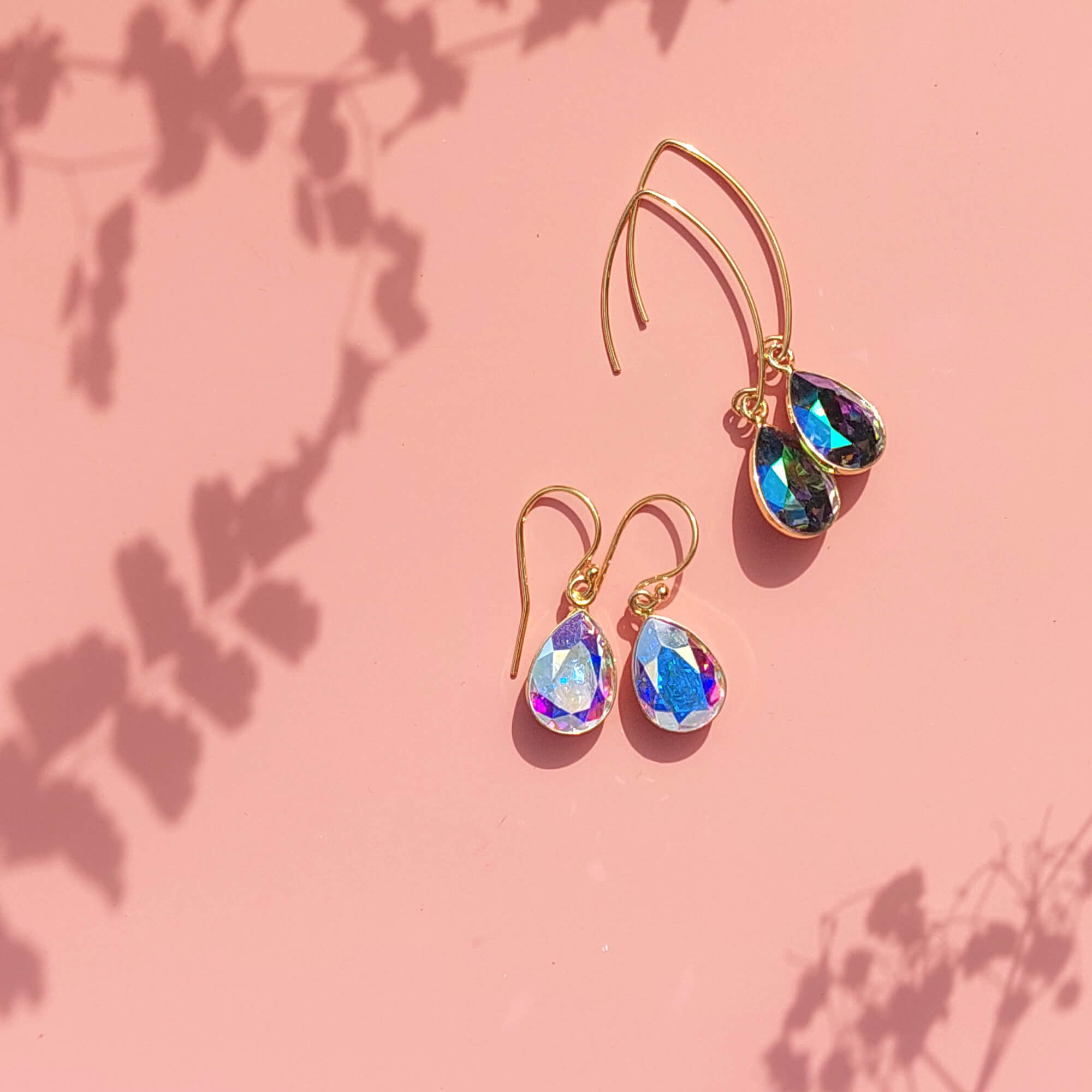 Oorbellen aurora borealis Crystal Oorbellen - Jewels with Flair