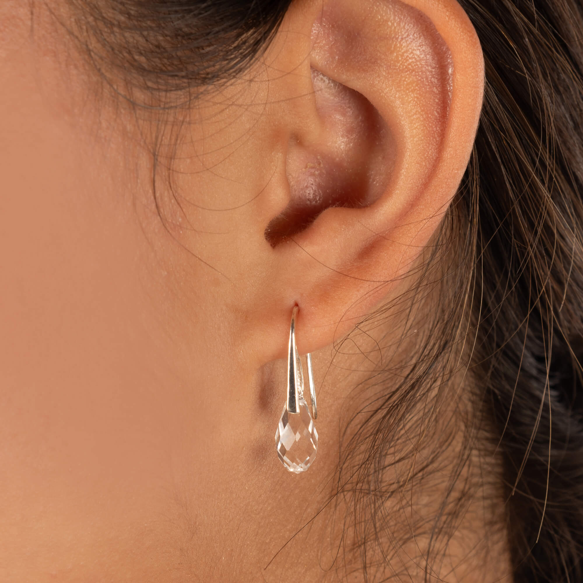 Klassieke oorbellen Swarovski druppels transparant Oorbellen - Jewels with Flair