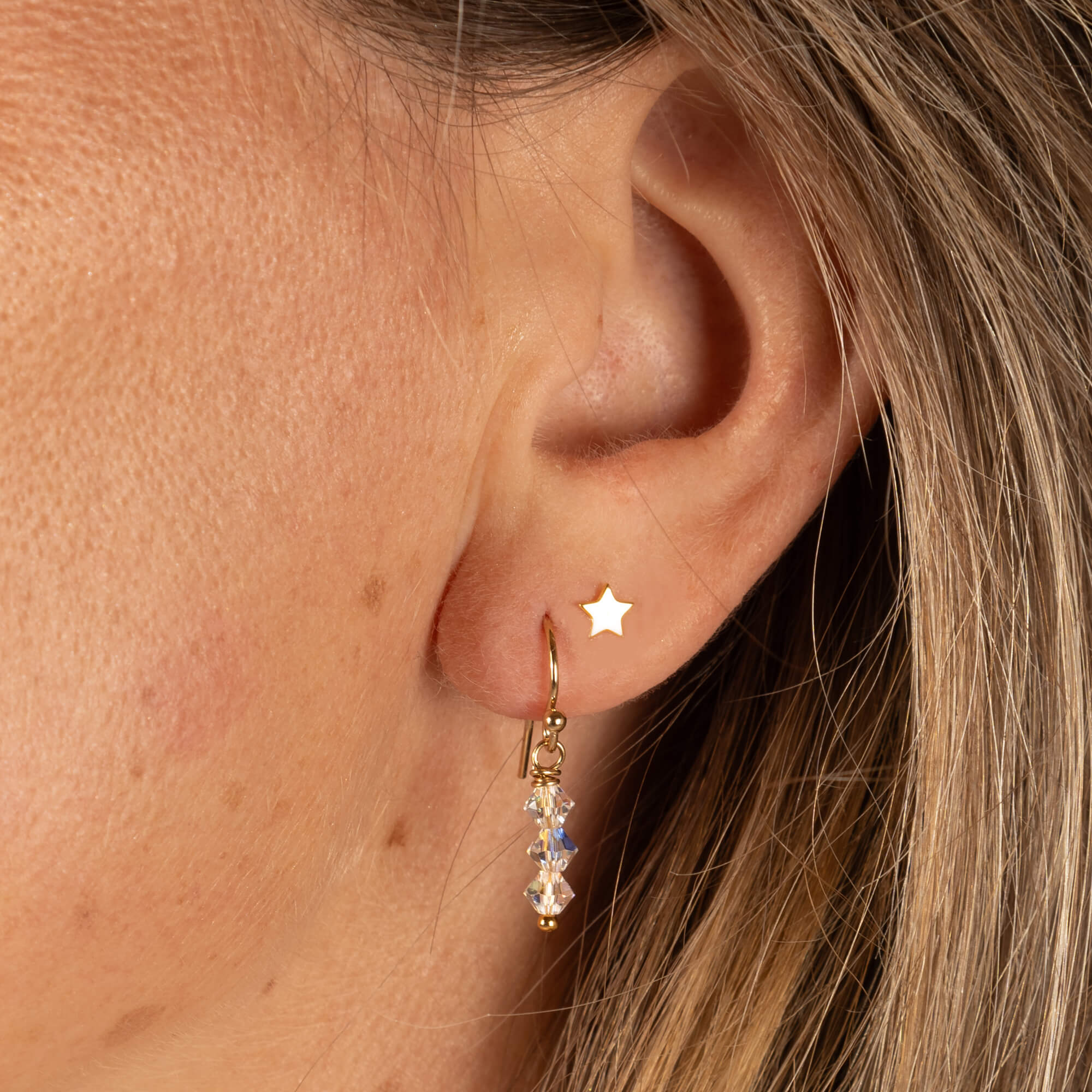 Sprankelende Sterren Oorknopjes in Sterling Zilver en Verguld Zilver Oorbellen - Jewels with Flair