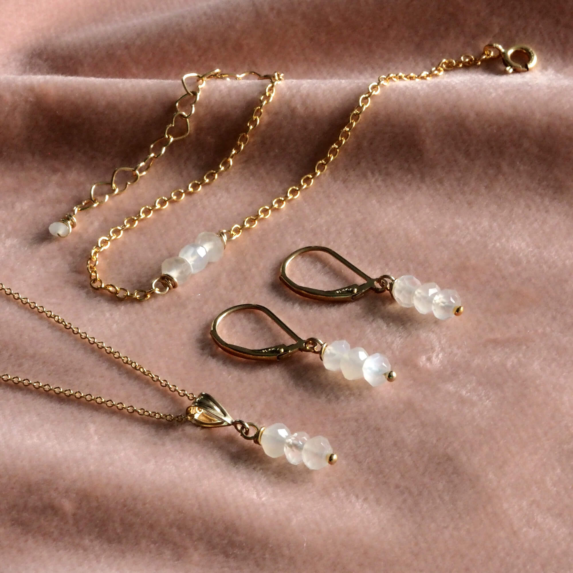 sieradenset maansteen