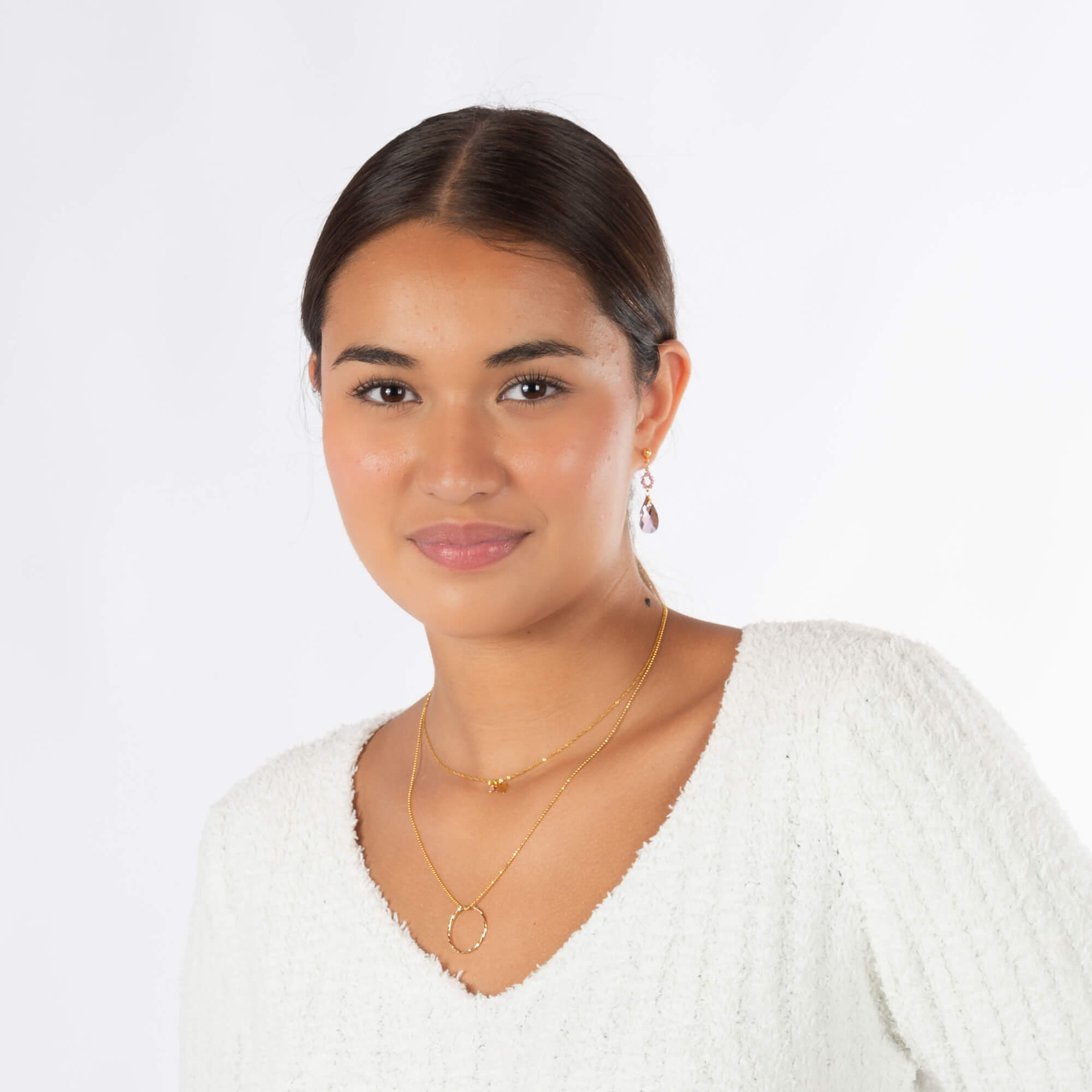 Chique oorbellen met Swarovski druppels en toermalijn Oorbellen - Jewels with Flair