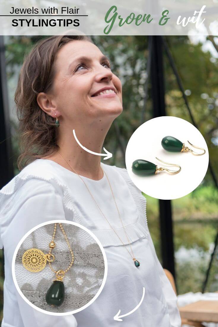 Handgemaakte groene sieraden