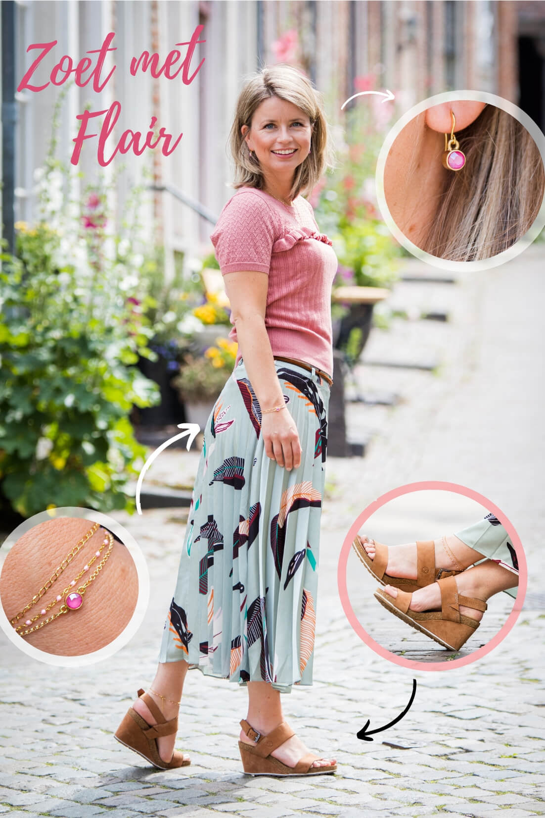 Fuchsia roze sieraden. Unieke en handgemaakte sieraden van Jewels with Flair.