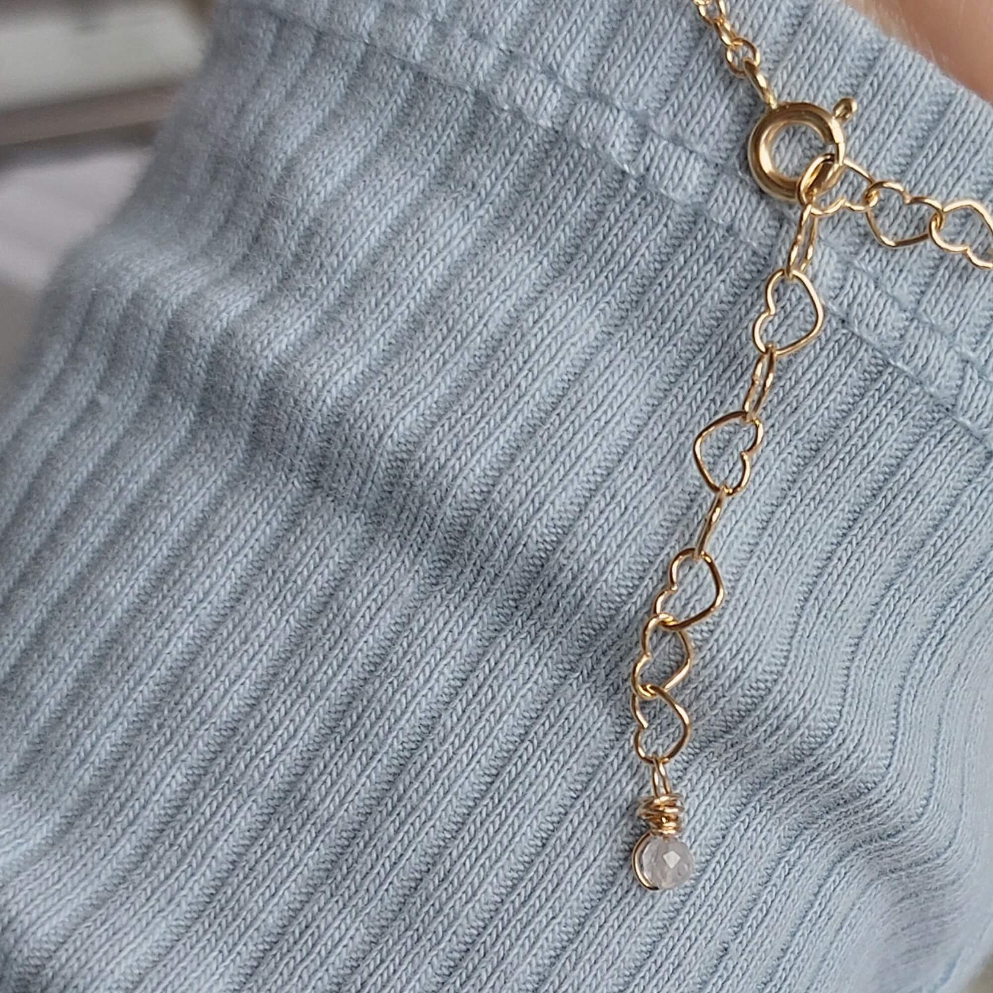 Minimalistische armband rozenkwarts Halsketting - Jewels with Flair