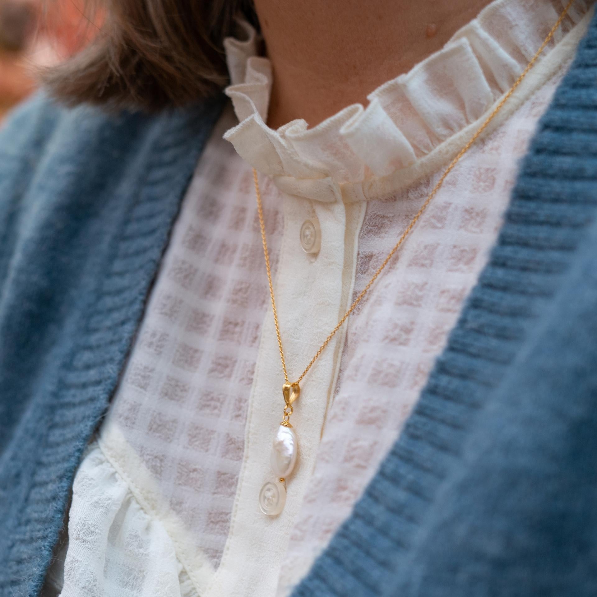 halsketting met barok parel