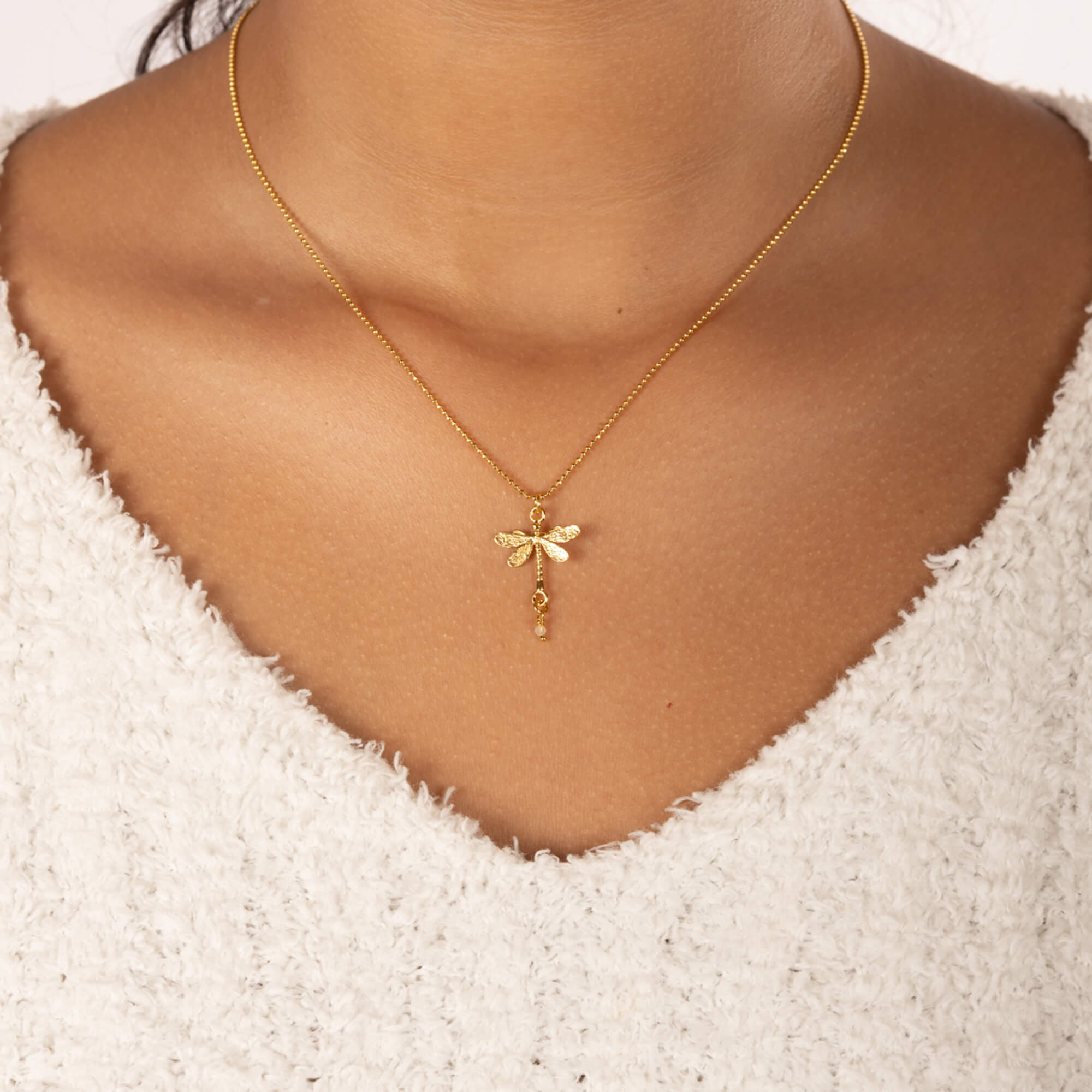 Ketting Libel en citrien - Jewels with Flair