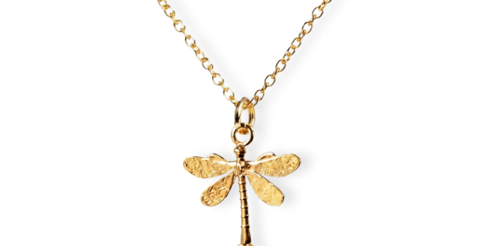 Ketting libel met granaat edelsteen