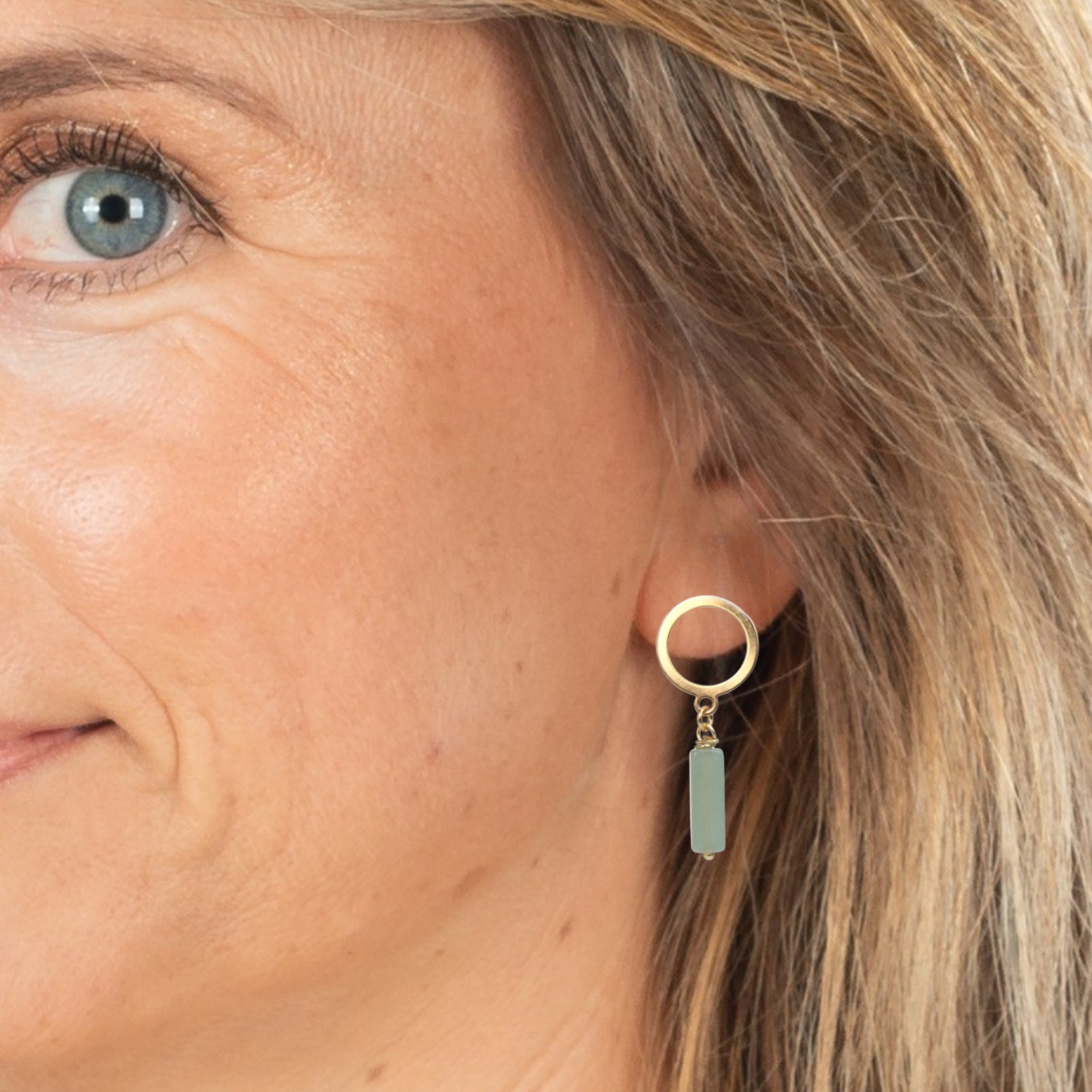 oorbellen aventurijn tube