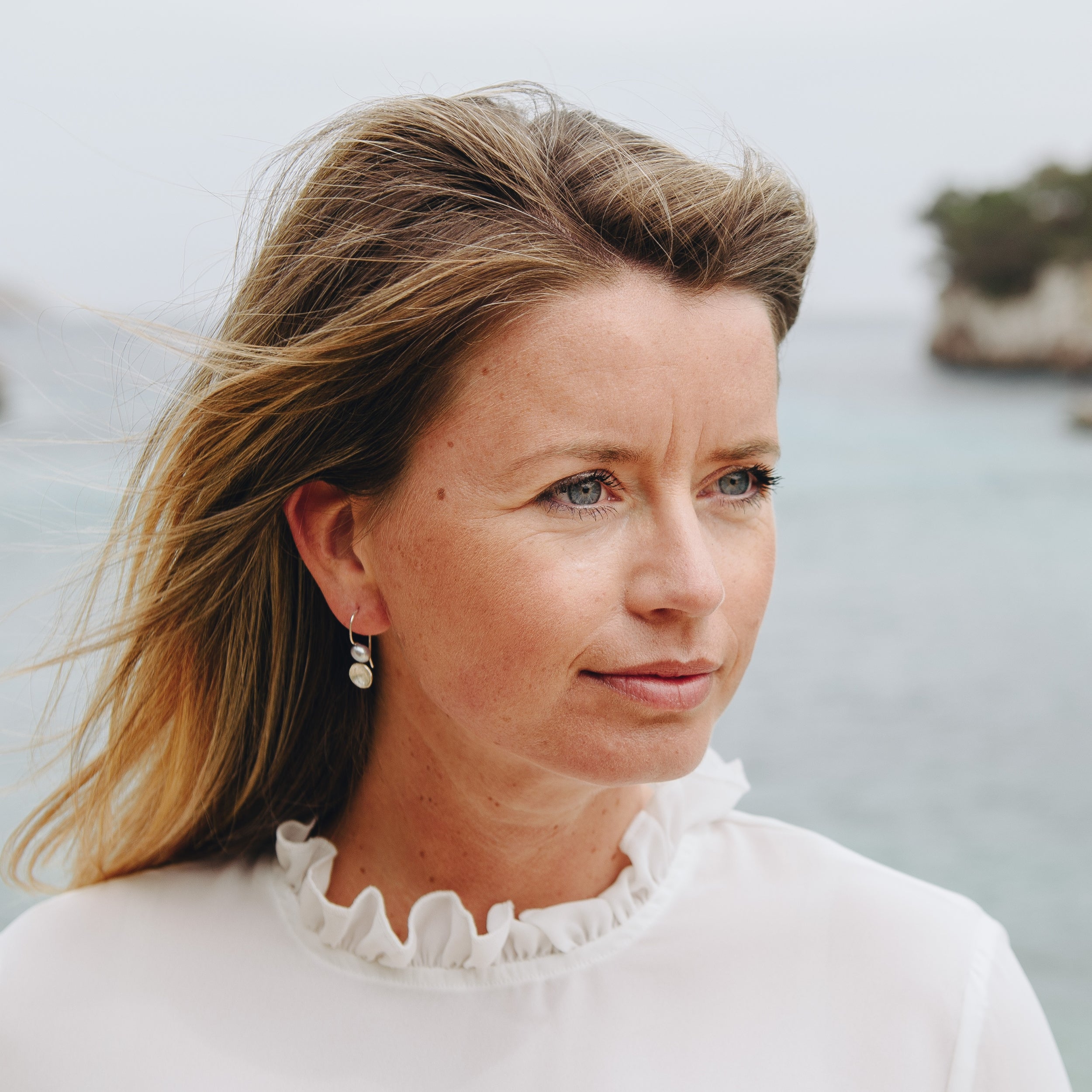 oorbellen grijze parels