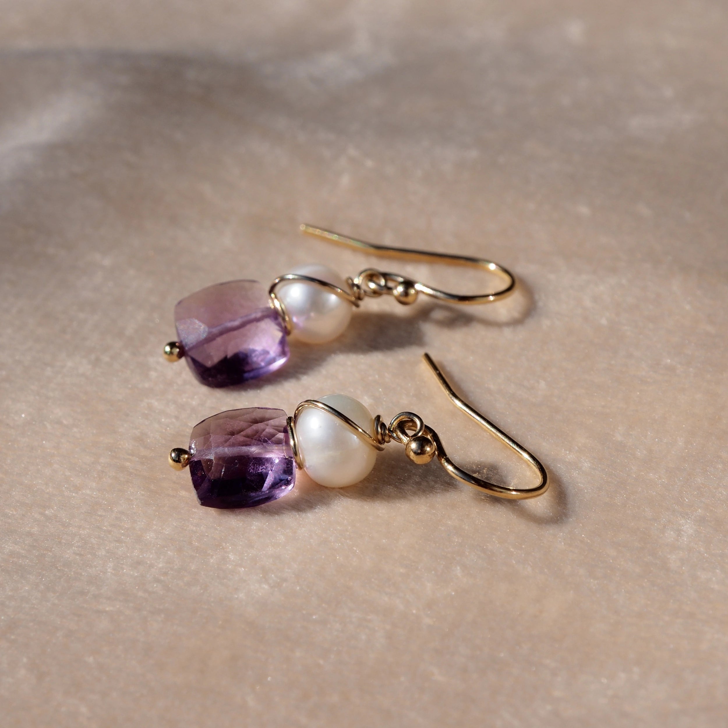 Oorbellen amethist