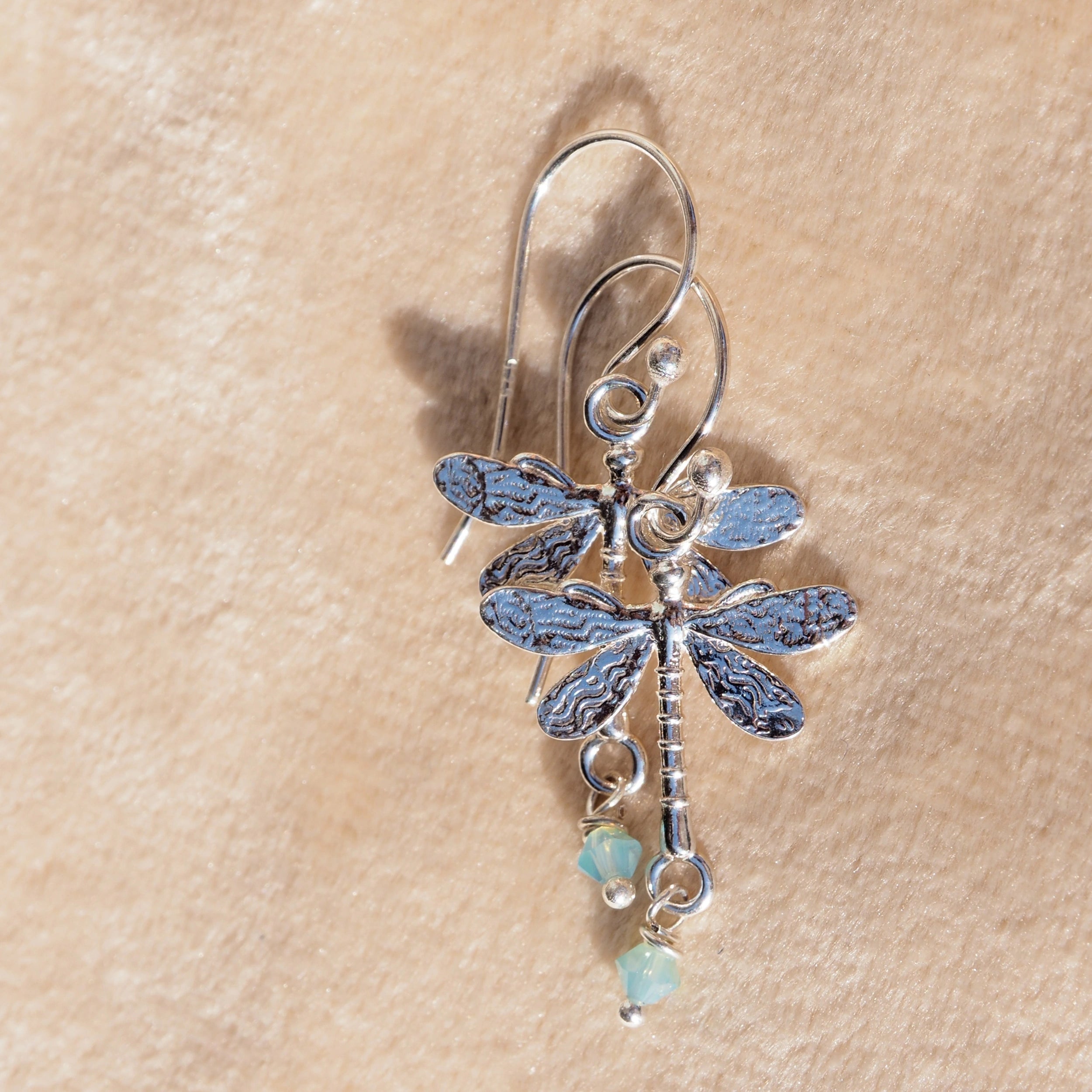 Oorbellen met libellen in sterling zilver of goud