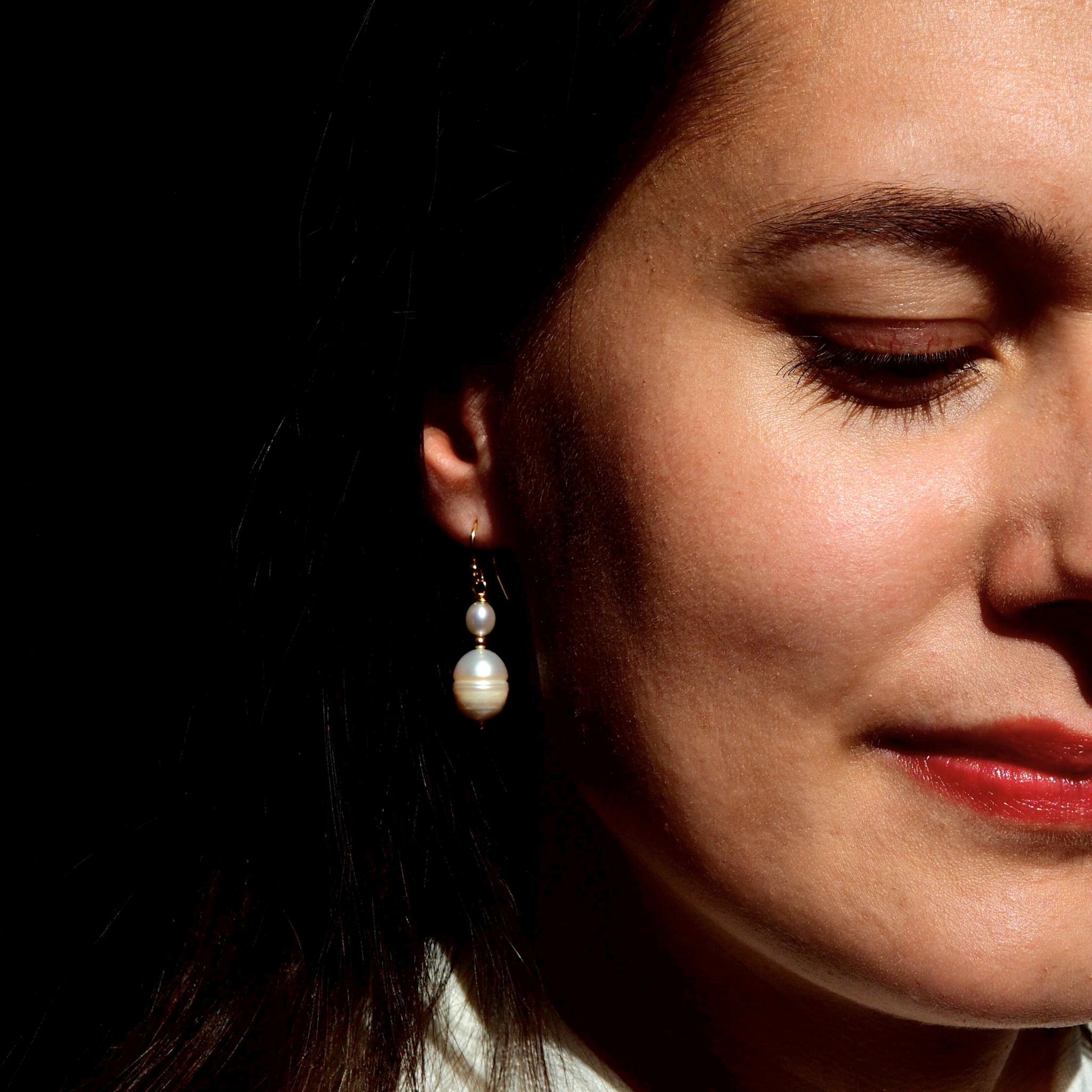 Oorbellen zoetwaterparels - zilver - gold filled - Jewels with Flair