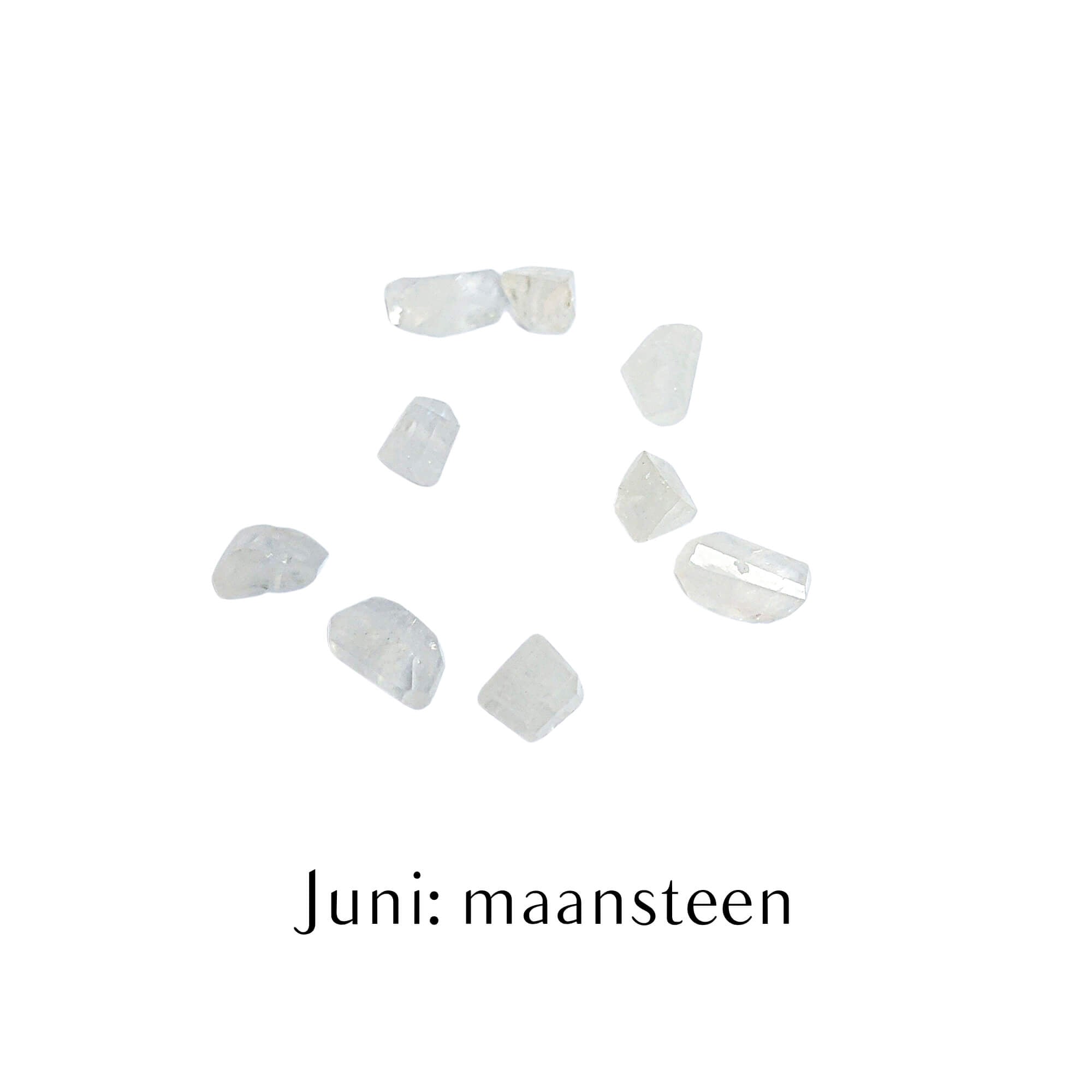 geboortesteen van juni: maansteen ten behoeve van geboortesteen armband om zelf samen te stellen