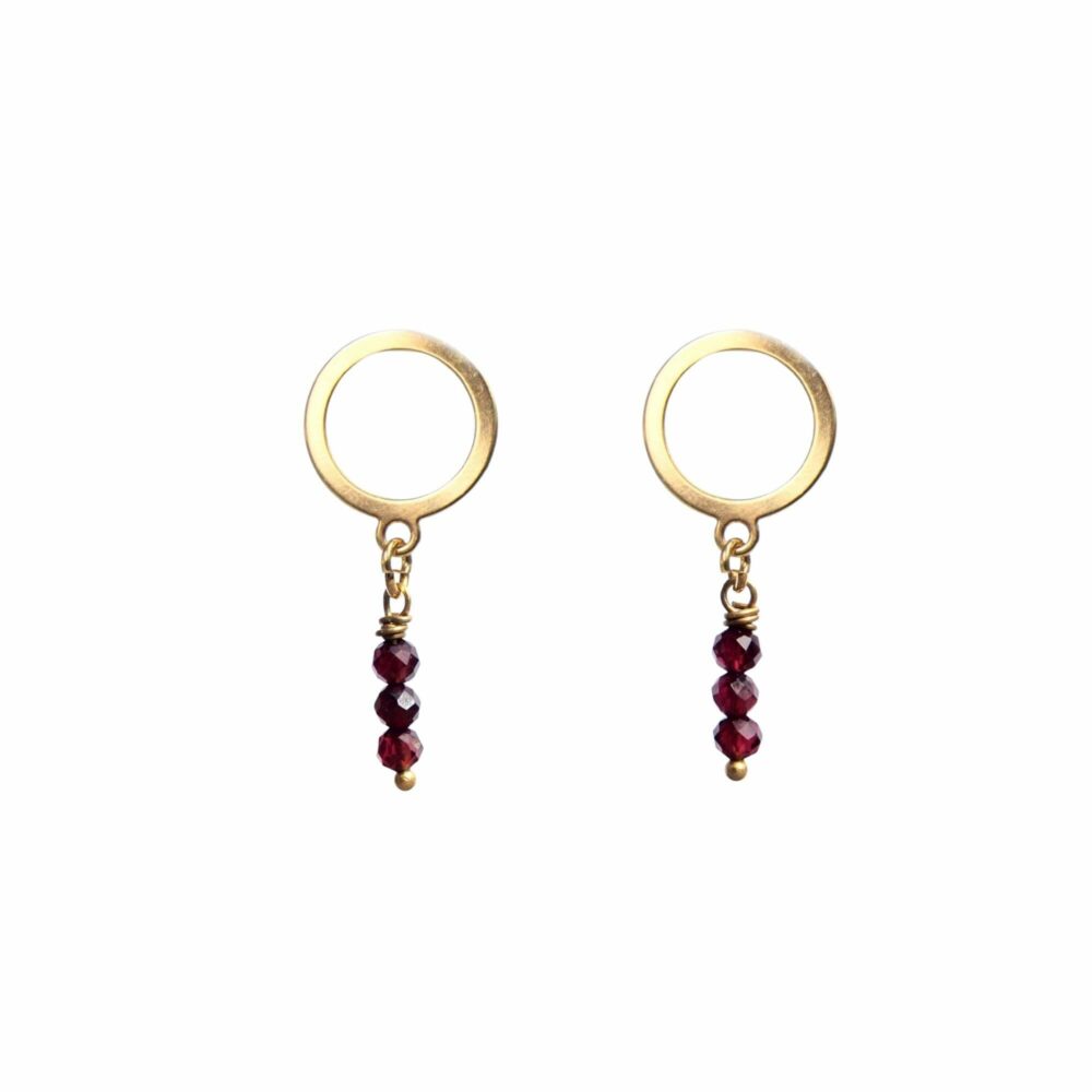 Oorbellen retro look geboortesteen januari