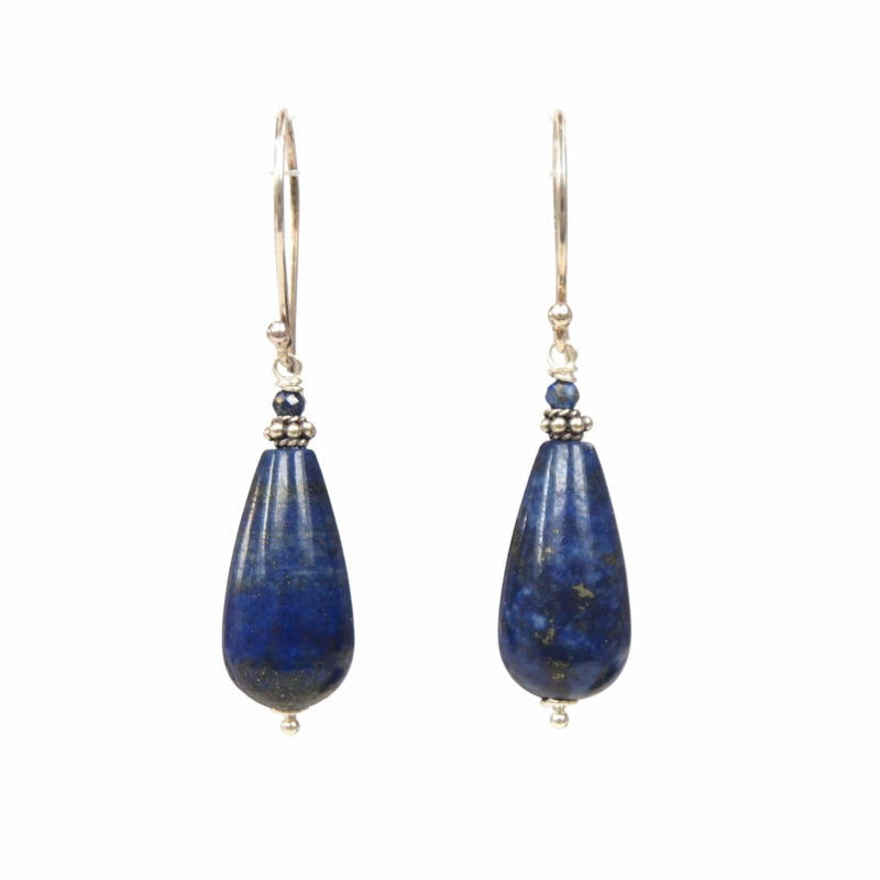 Oorbellen lapis lazuli pegels