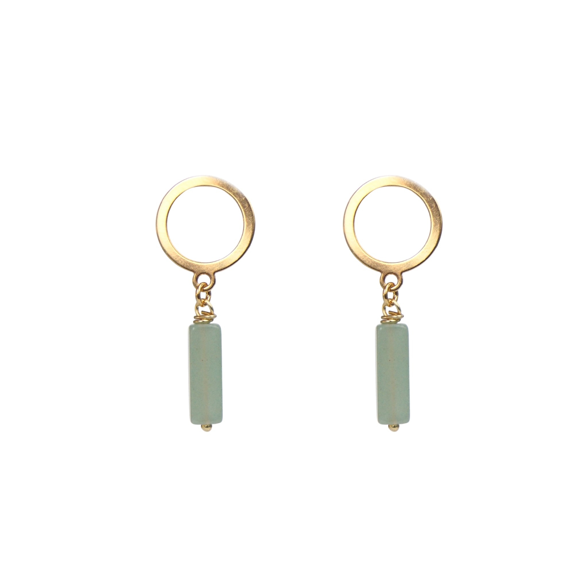 Oorbellen retro look aventurijn