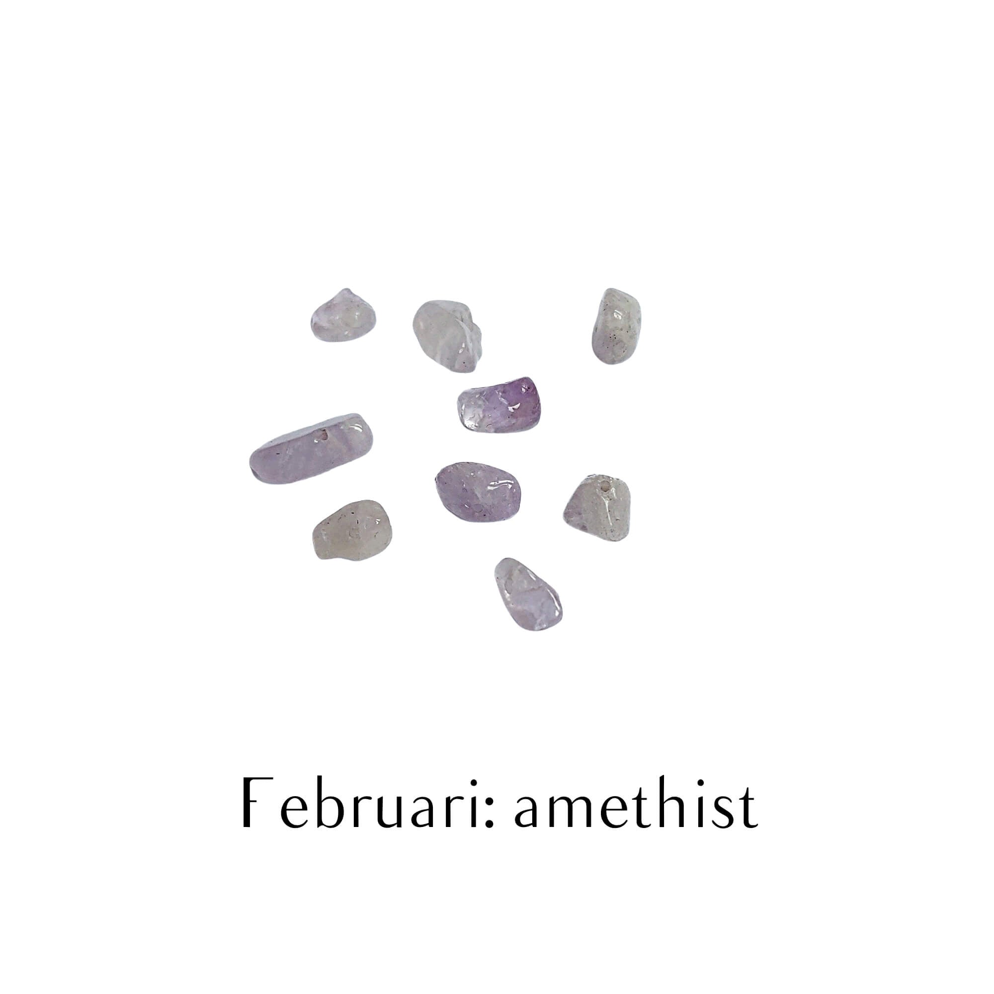 geboortesteen februari: amethist, ten behoeven van maatwerk geboortesteen armband