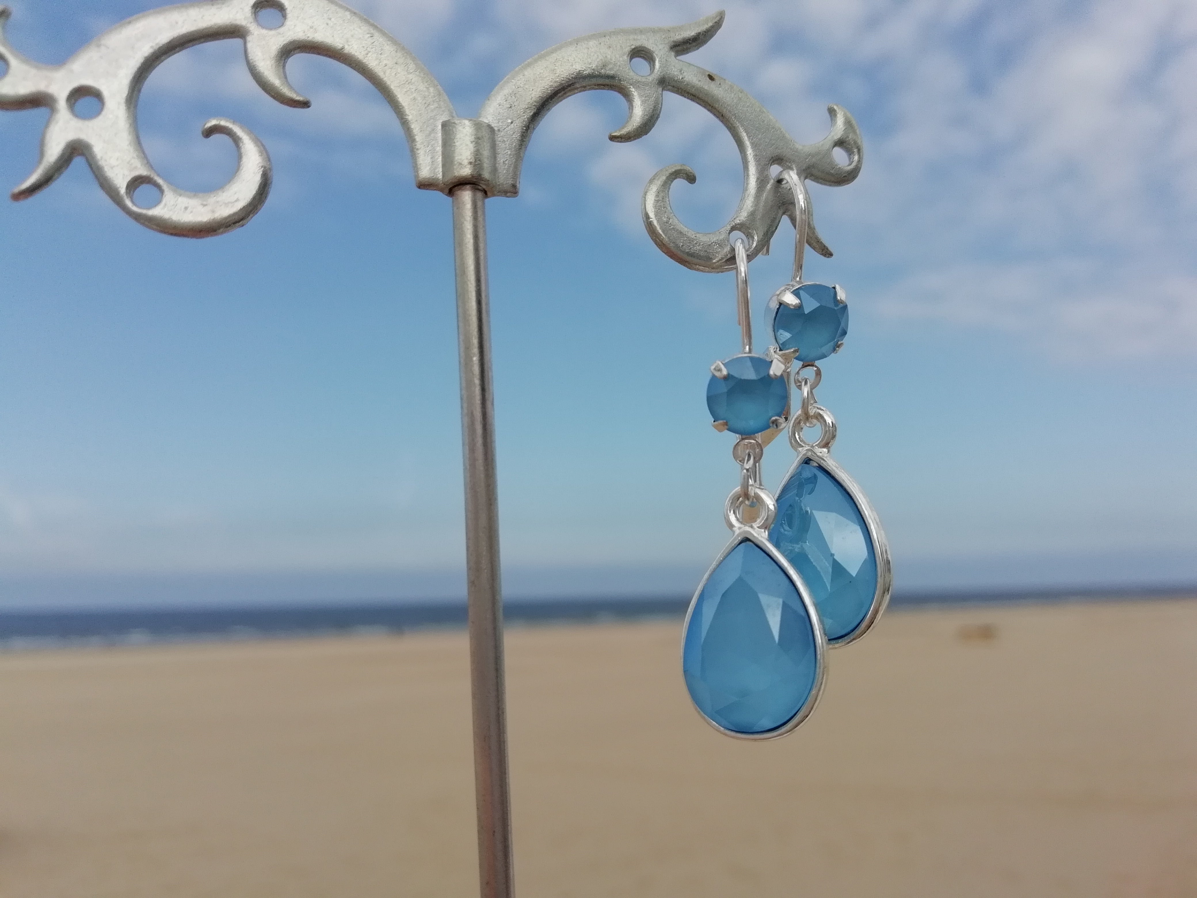 Oorbellen water blauw