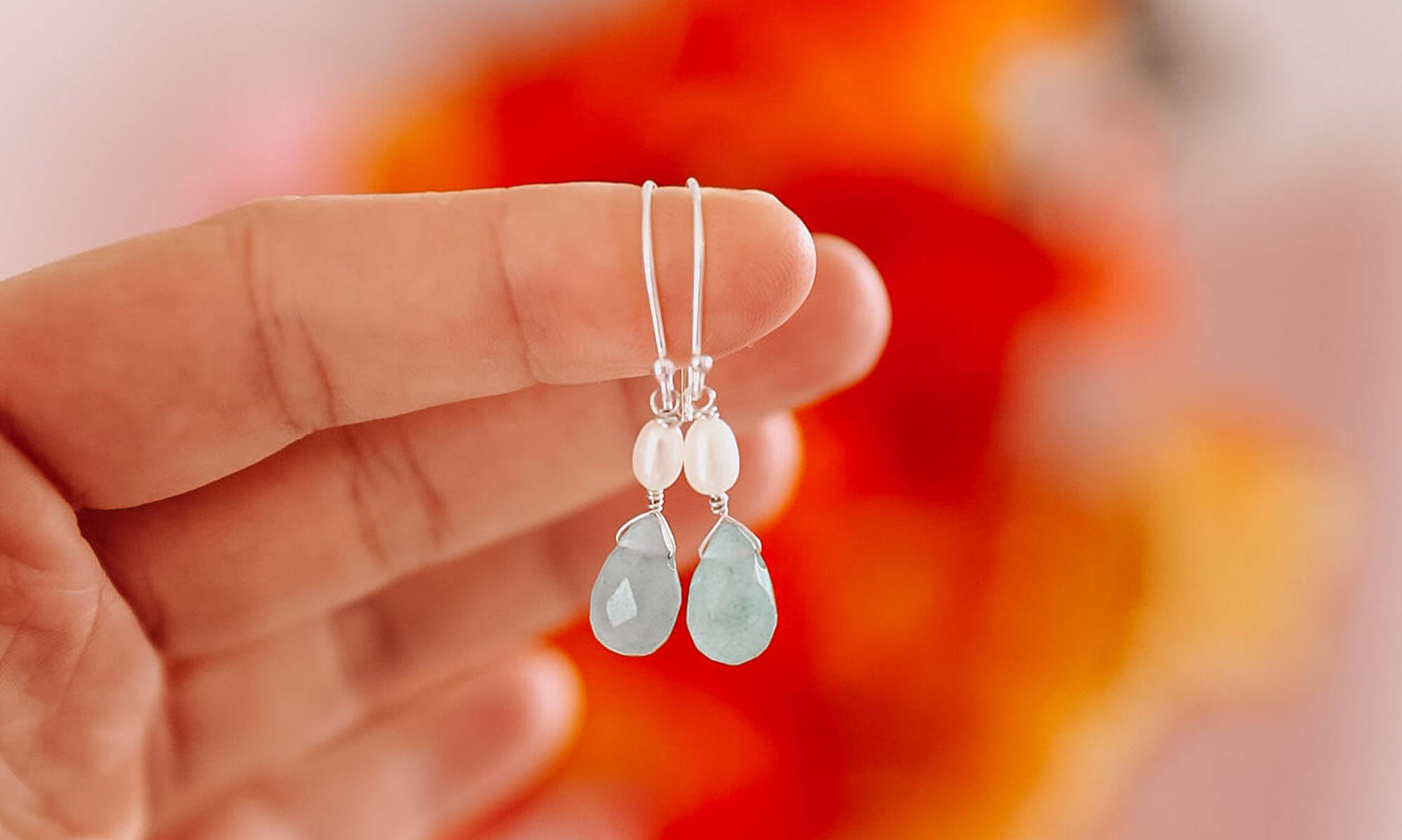 handgemaakte oorbellen aventurijn