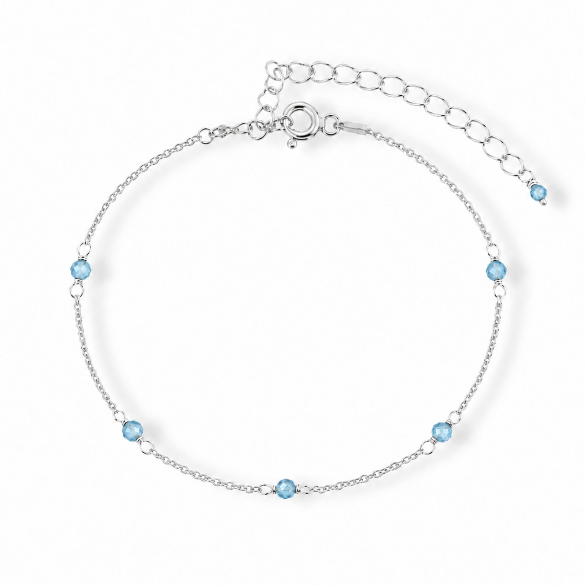 Armband blauwe topaas - geboortemaand december