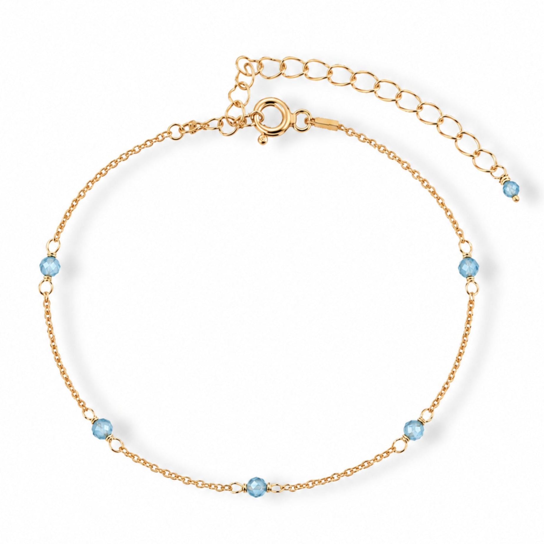 Armband blauwe topaas - geboortemaand december