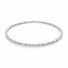 Zilveren Bangle pareldraad