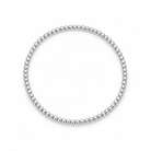 Zilveren Bangle pareldraad