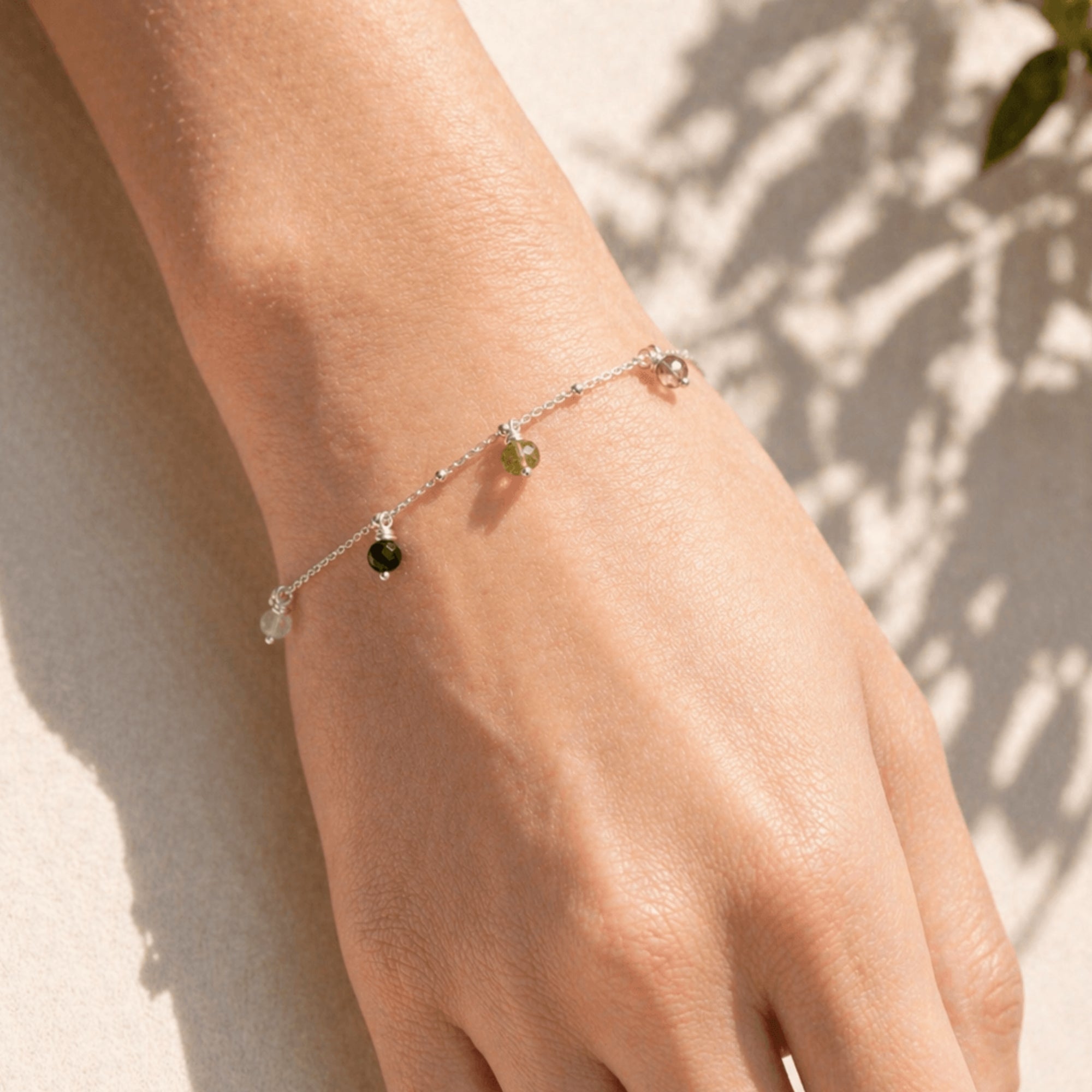 Begoortesteen bedel armband