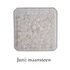 geboortesteen van juni: maansteen ten behoeve van geboortesteen armband om zelf samen te stellen