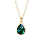 Swarovski ketting emerald groen druppel hanger