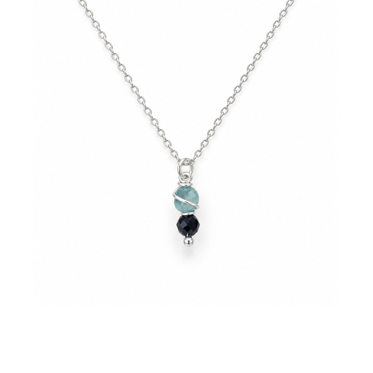 Moeder dochter ketting met echte edelstenen
