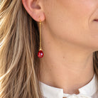 Maxima oorbellen rood