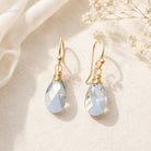 Oorbellen Swarovski druppels licht blauw